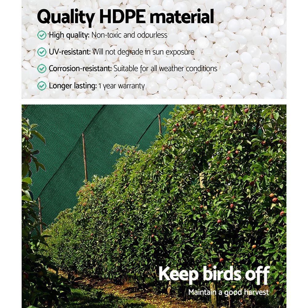 66x20m Shadecloth Sail Heavy Duty Green