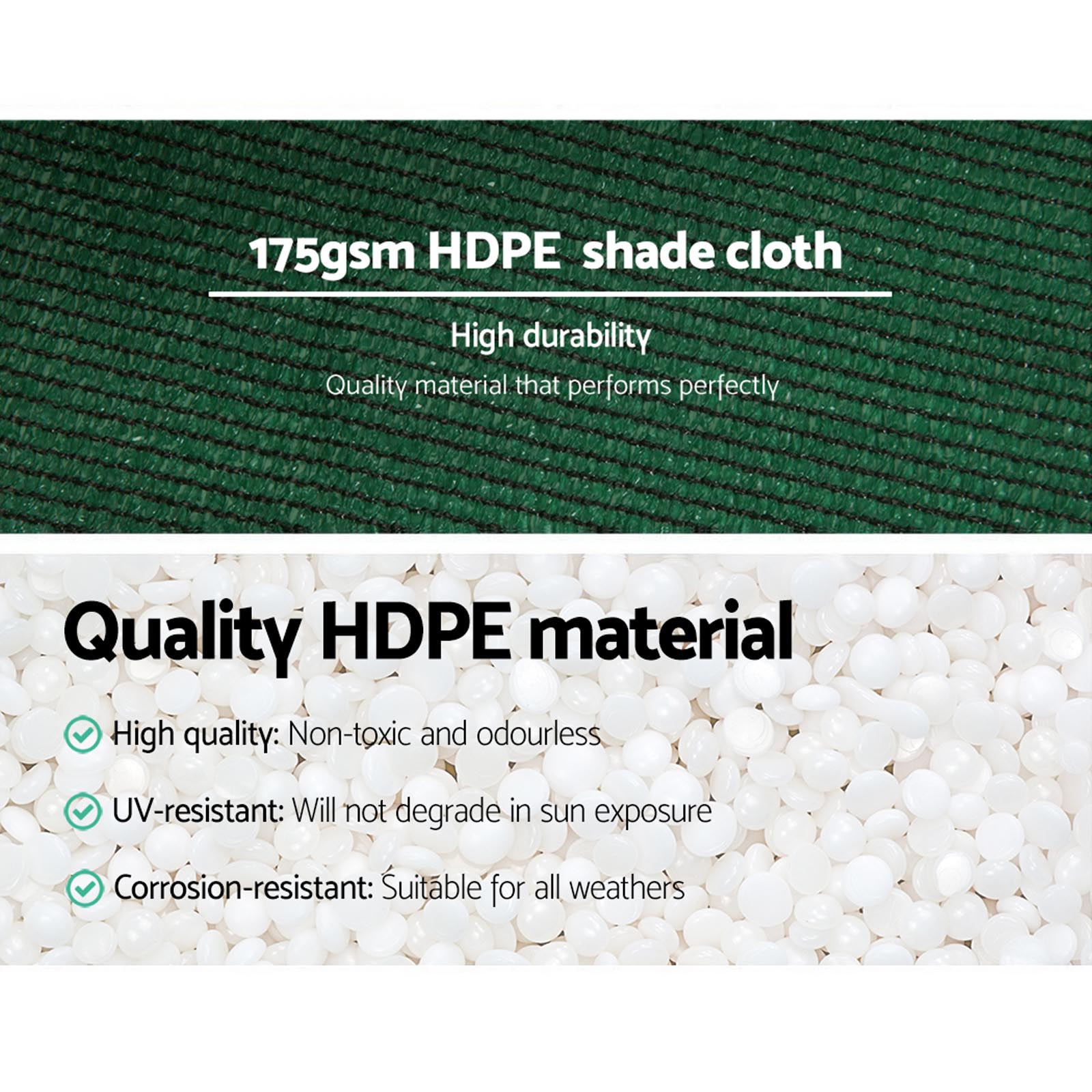 66x30m Shadecloth Sail Heavy Duty Green