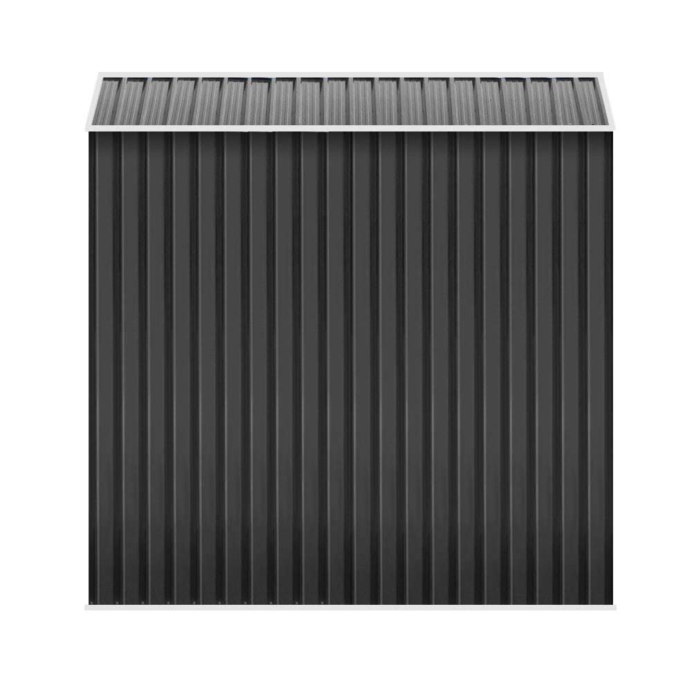 07M Sheds Outdoor Storage Workshop Metal Shelter Sliding Door