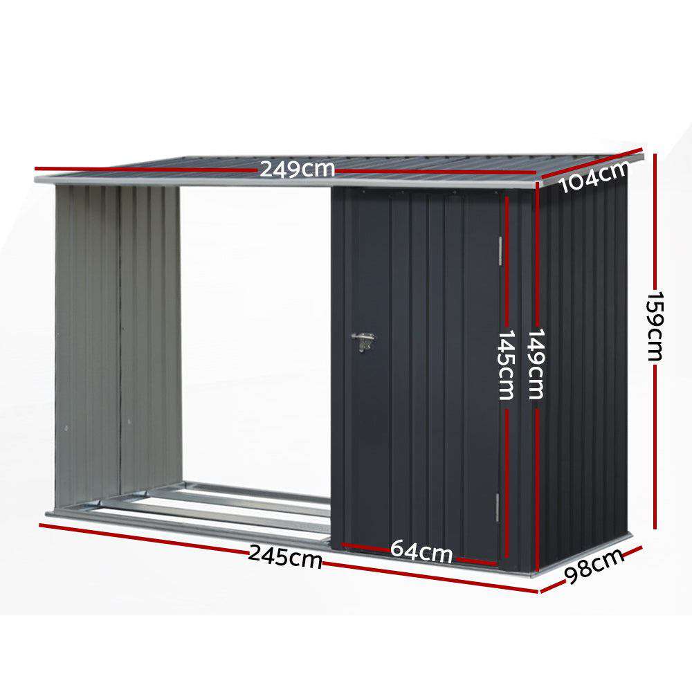 04M Sheds Outdoor Tool Storage Workshop House Steel 2