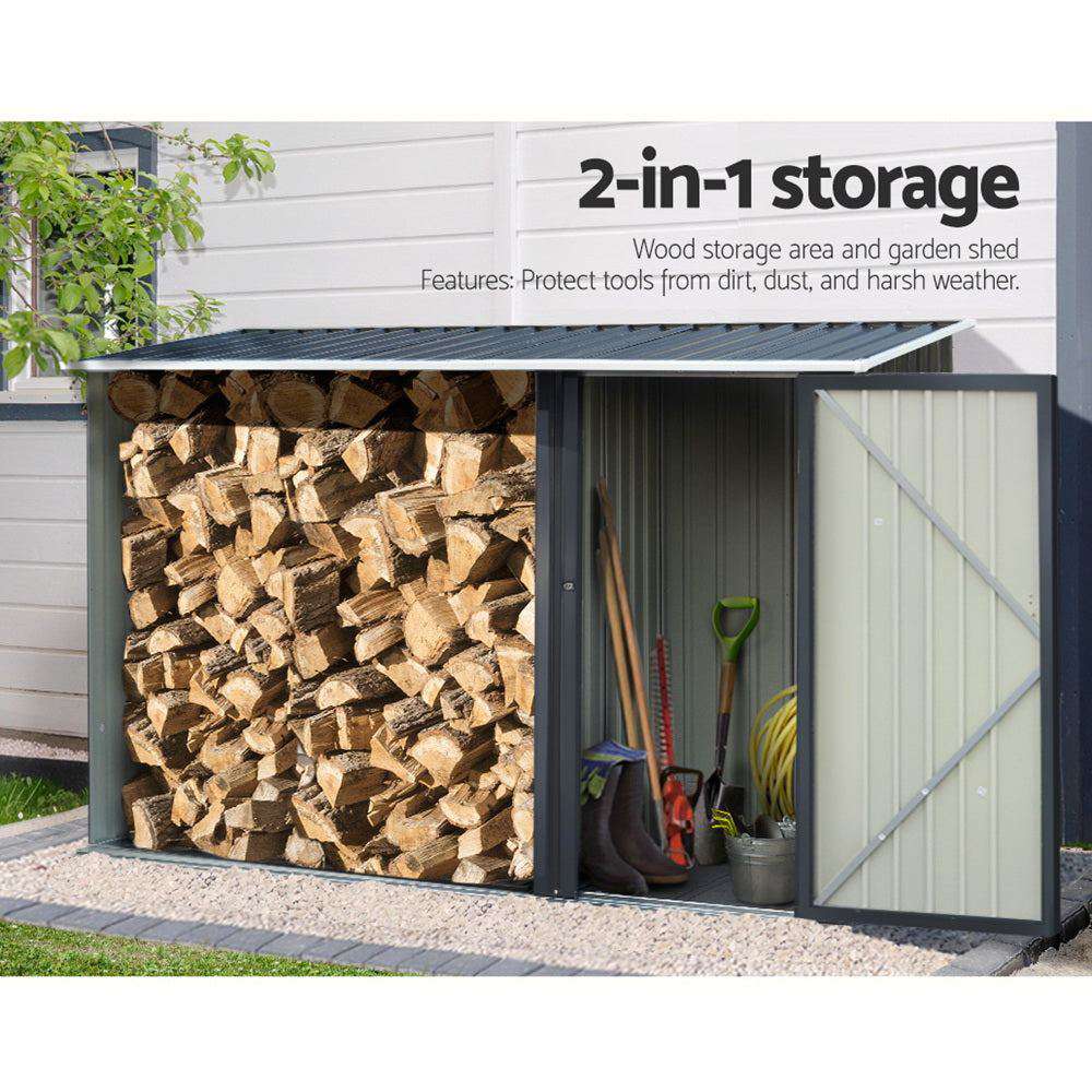 04M Sheds Outdoor Tool Storage Workshop House Steel 2