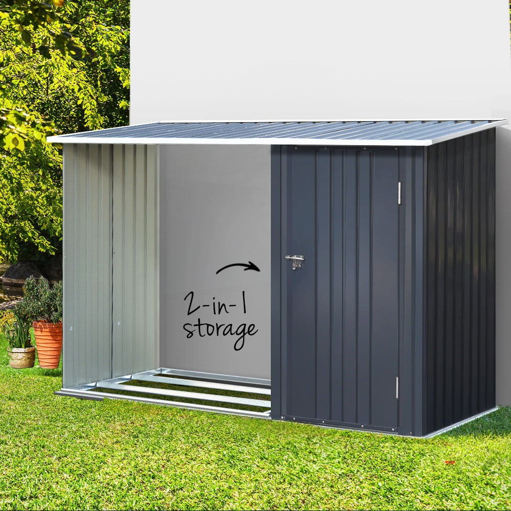 04M Sheds Outdoor Tool Storage Workshop House Steel 2