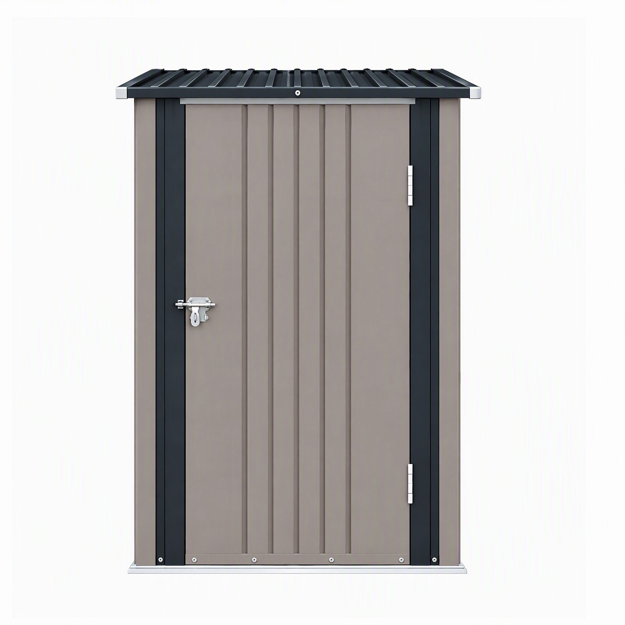 Giantz Garden Shed Outdoor Storage Metal Tool Shed Steel 99x104cm Brown Bedworld