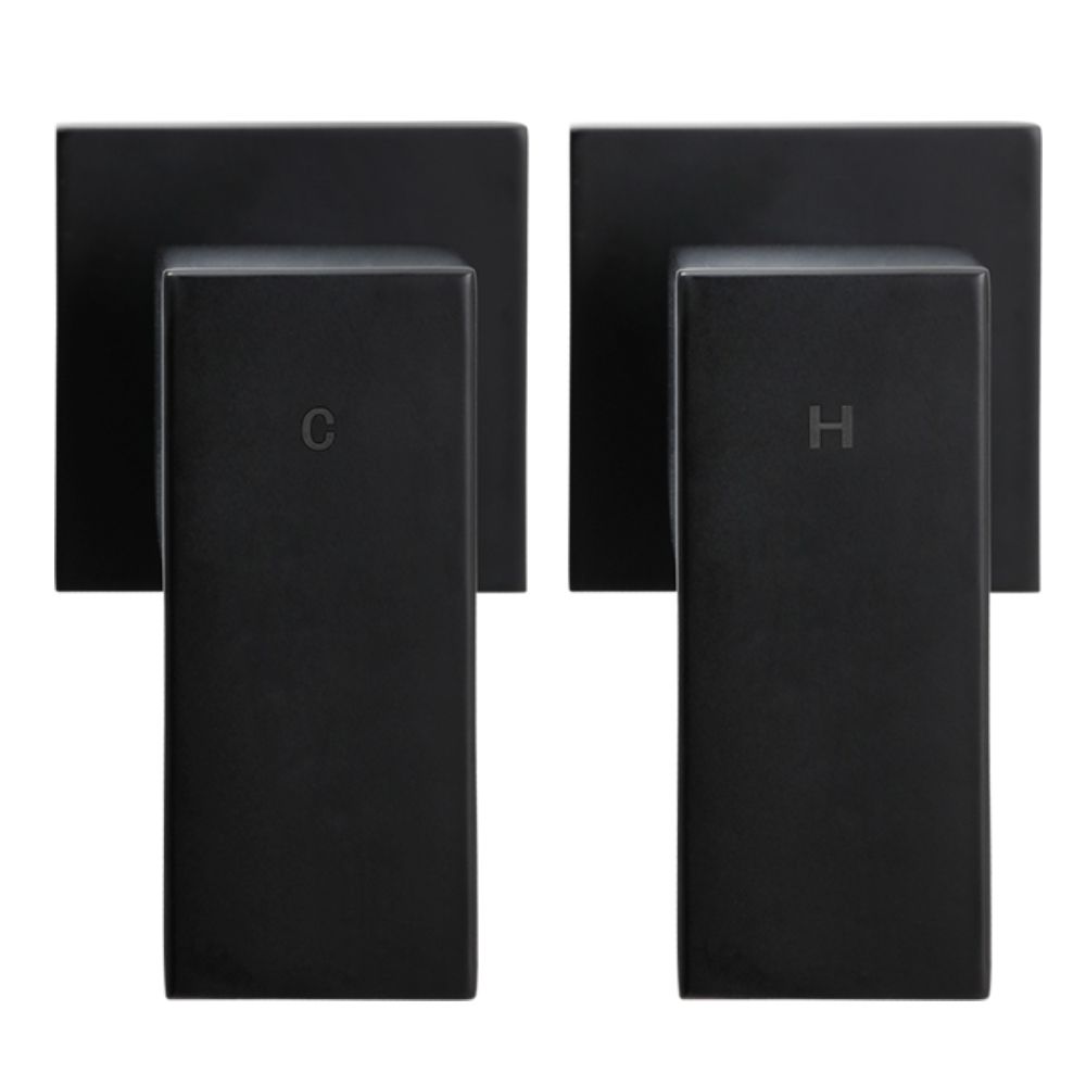 Cefito 9'' Rain Shower Head Set Handheld Round High Pressure Twins Tap Black Bedworld