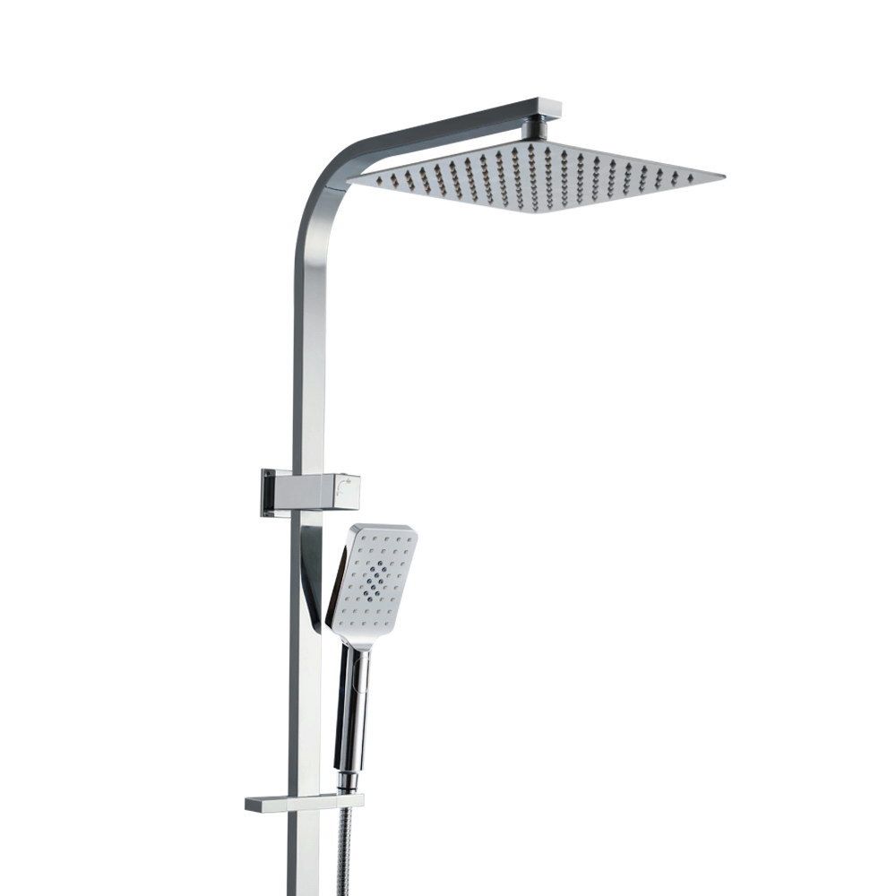 Cefito 10'' Rain Shower Head Set Handheld Square High Pressure Chrome Bedworld