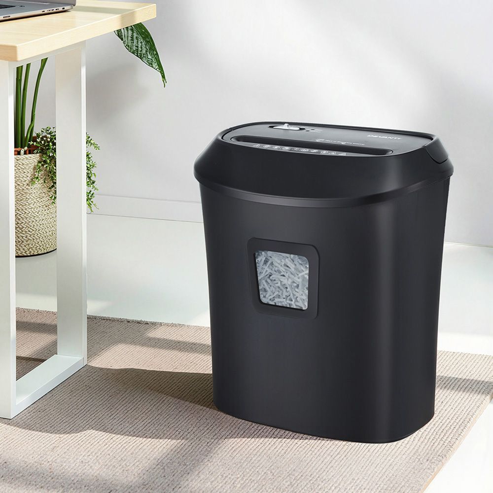Devanti Electric Paper Shredder for Home Office 10 A4 Paper Sheet Cross-Cut Paper Bedworld