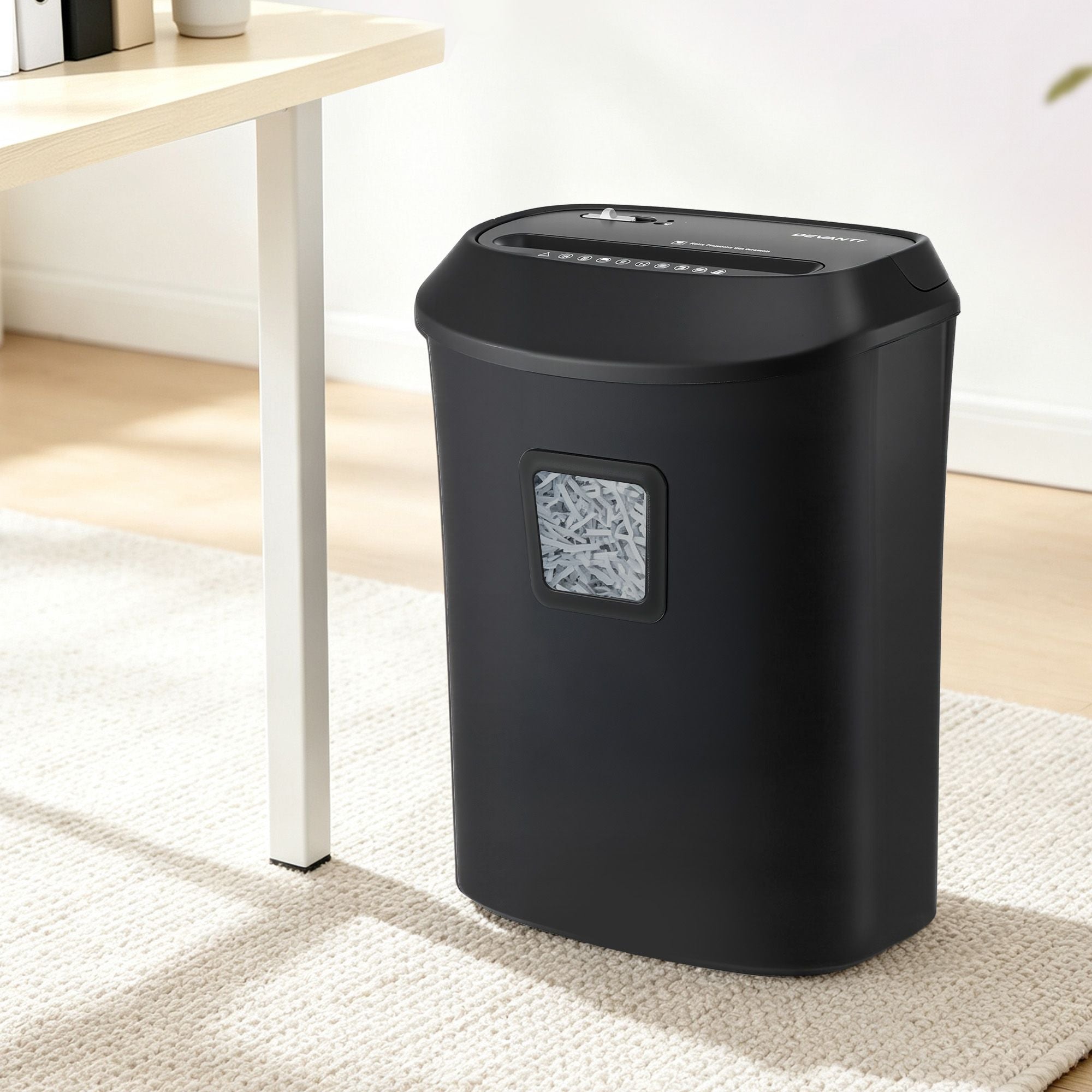 DEVANTI 25L Paper Shredder 14 Sheet P4 Cross Cut for Home Office Bedworld