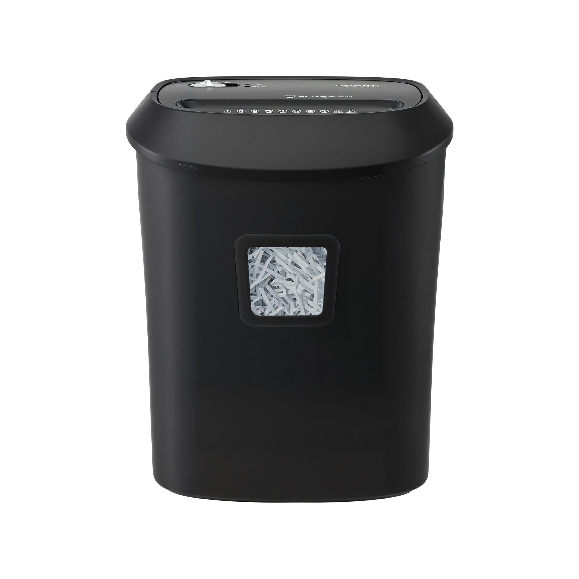 DEVANTI 25L Paper Shredder 14 Sheet P4 Cross Cut for Home Office Bedworld