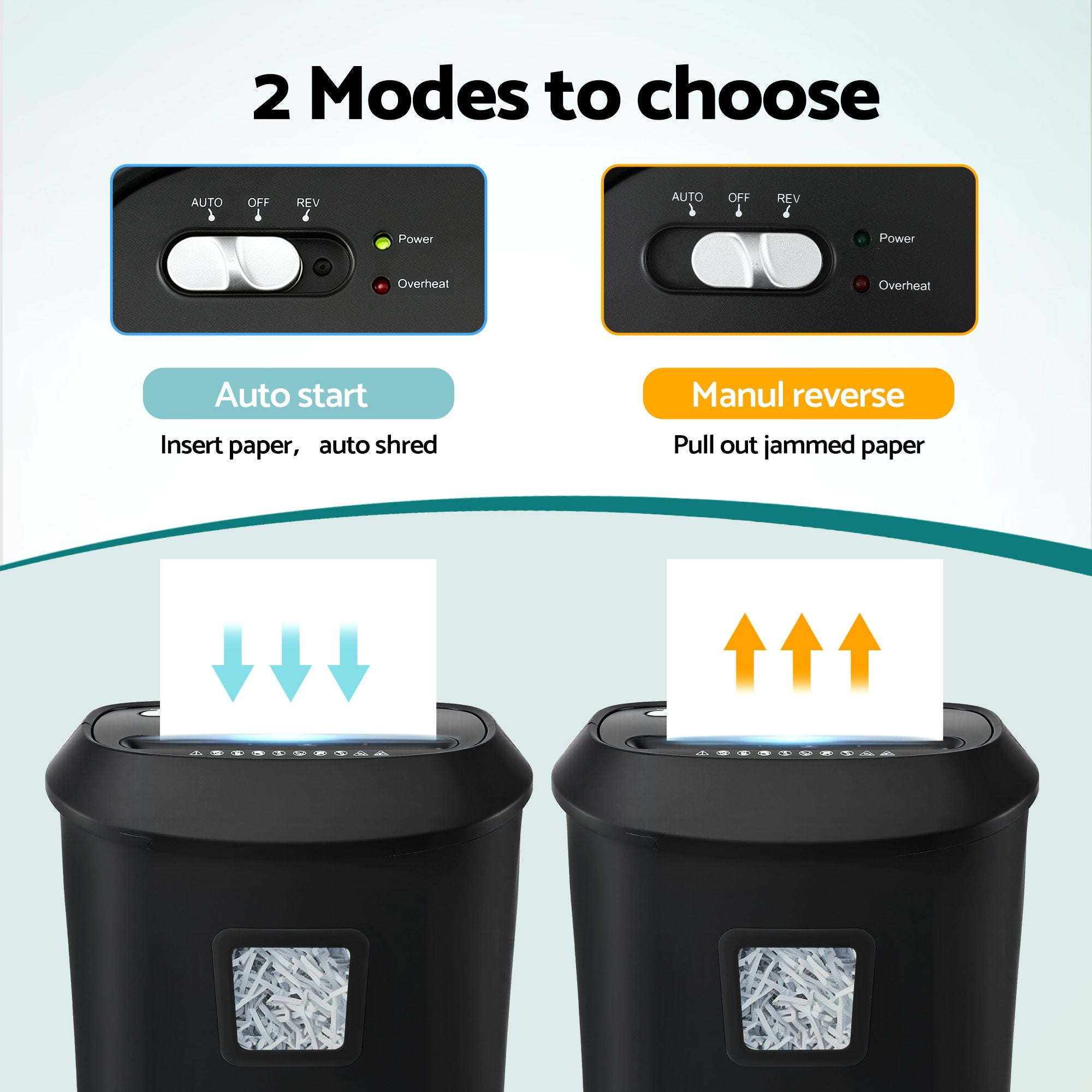 DEVANTI 25L Paper Shredder 14 Sheet P4 Cross Cut for Home Office Bedworld