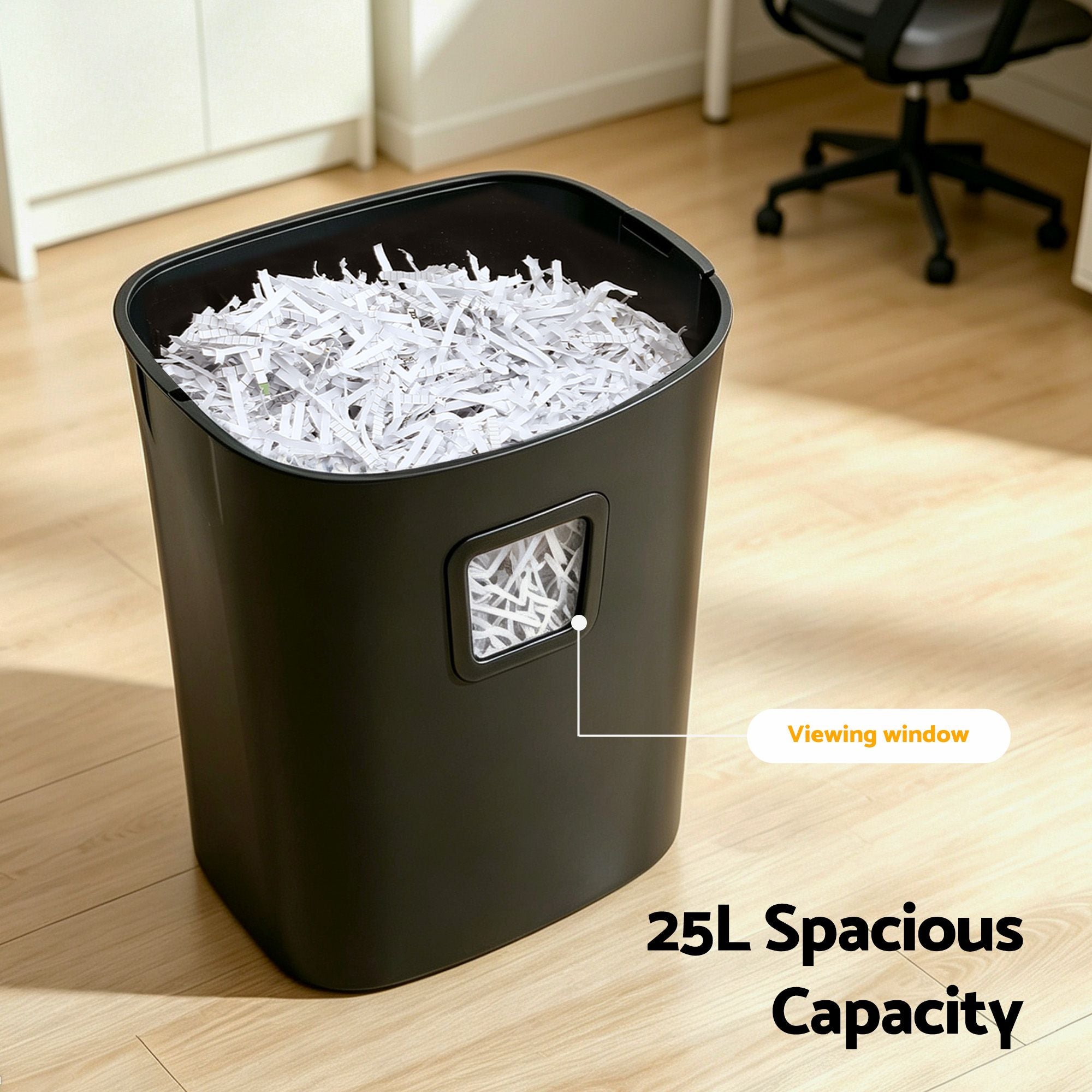 DEVANTI 25L Paper Shredder 14 Sheet P4 Cross Cut for Home Office Bedworld