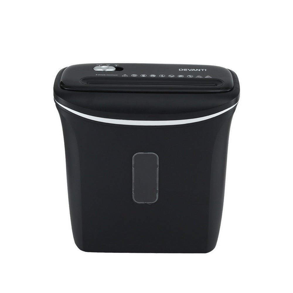 Devanti 12L Cross-Cut Shredder 8-Sheet Paper Home Office Credit Card Bedworld