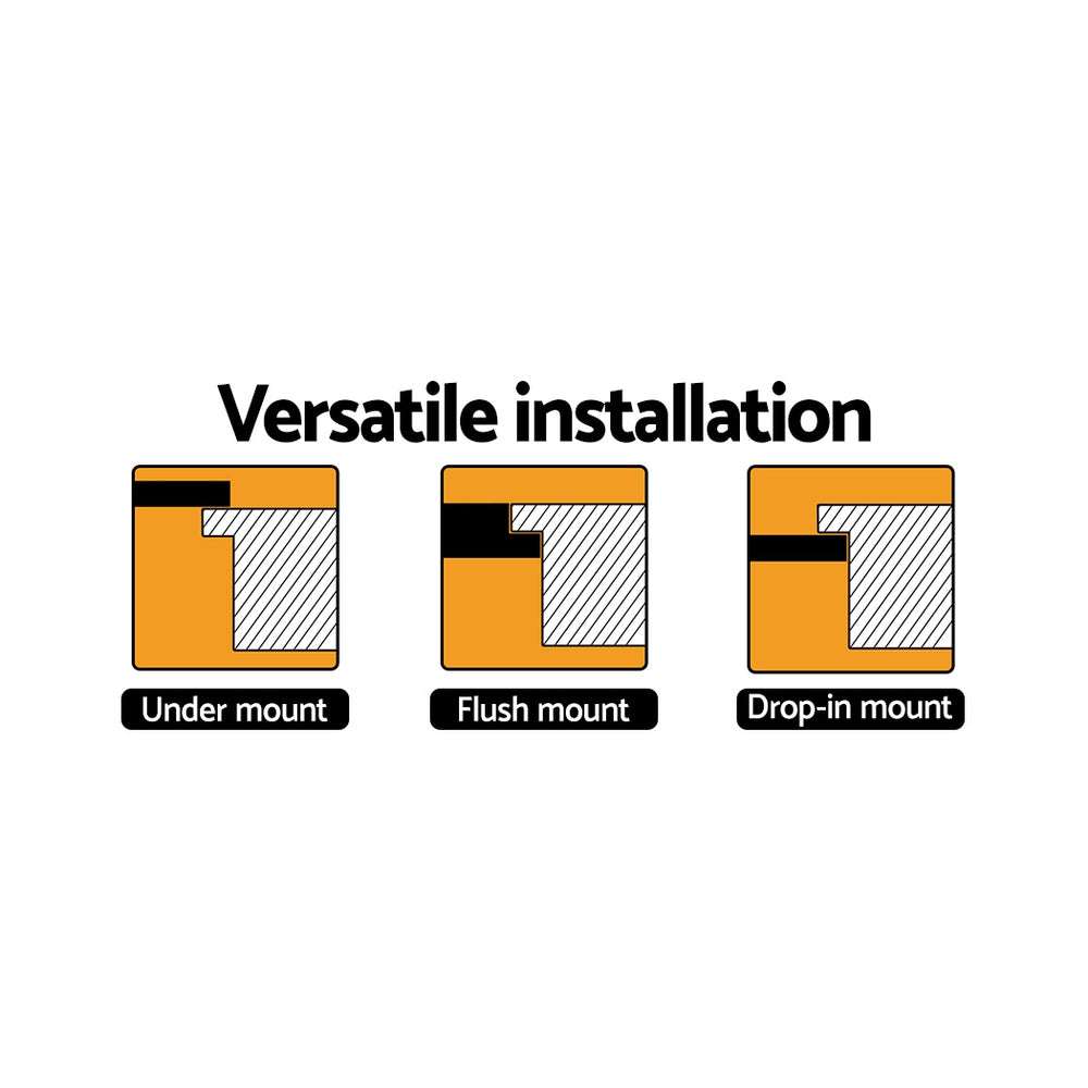 Cefito Stone Kitchen Sink Round 430MM Granite