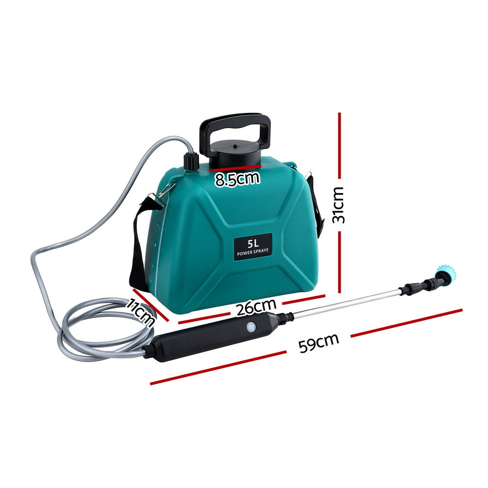 Giantz Weed Sprayer Garden Sprayer USB Charging Electric Shoulder Sprayer 5L