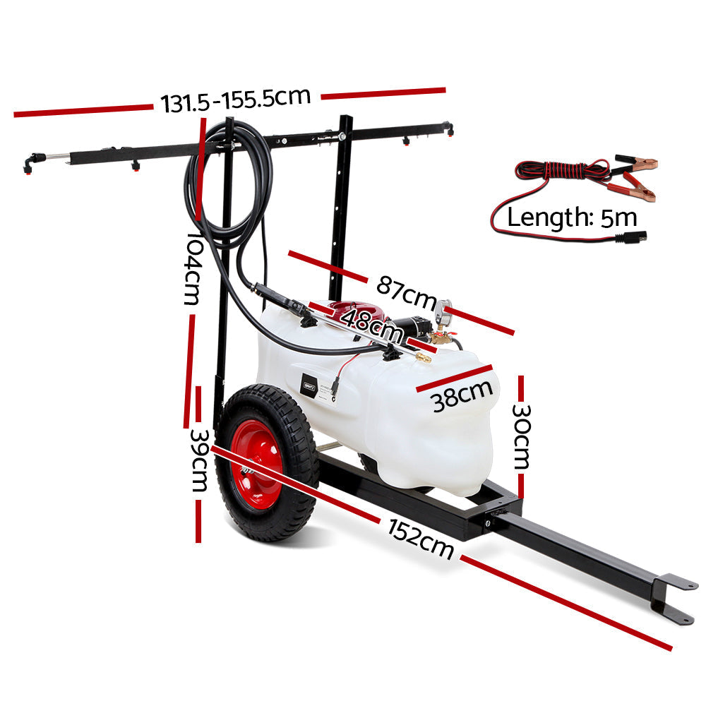 Giantz Weed Sprayer 60L Trailer 1 Weed Sprayer garden