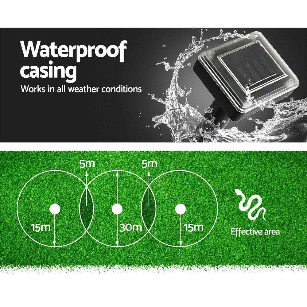 Gardeon Snake Repeller 12X Multi Pulse Ultrasonic Solar Powered Pest Repellent