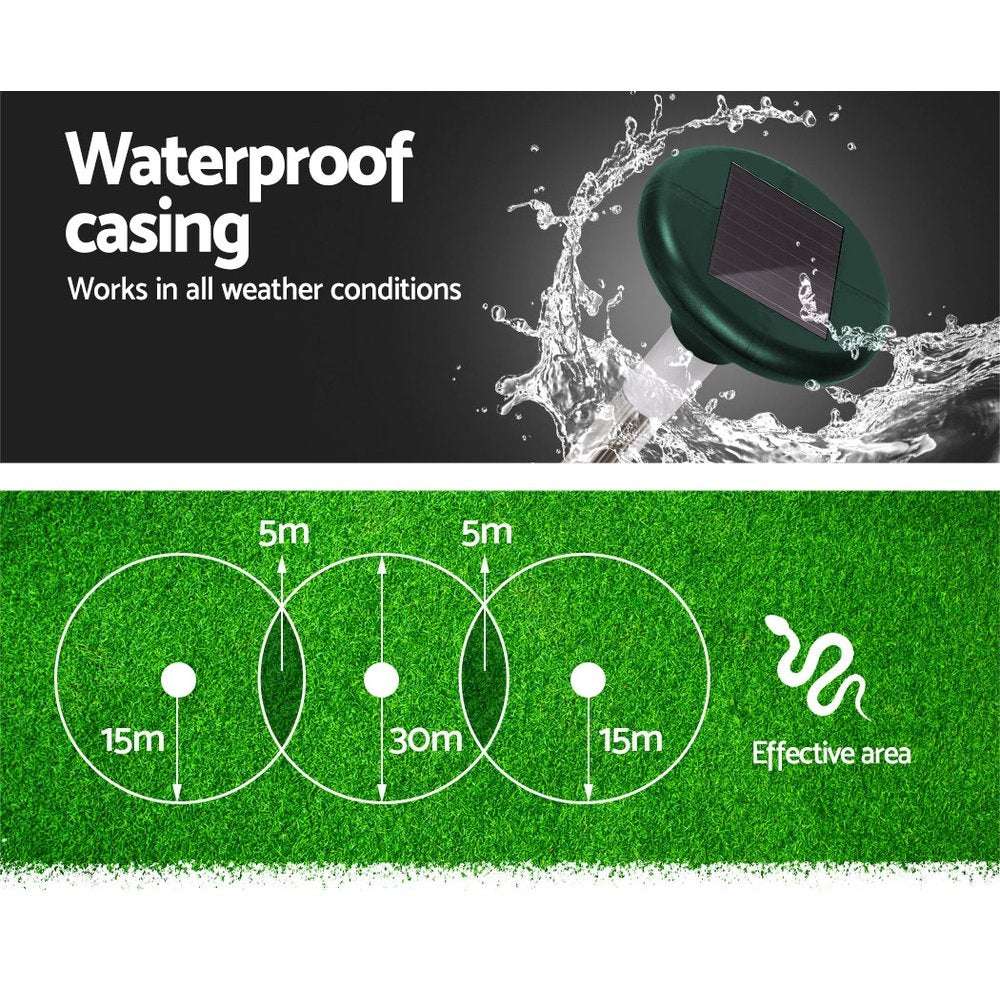 Gardeon 6X LED Solar Snake Repeller Pulse