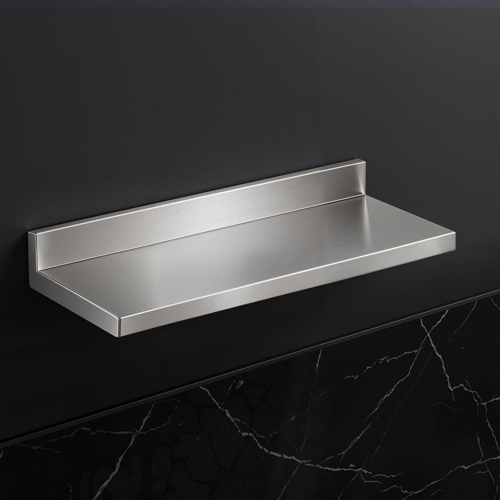 Cefito 610 x 220mm 430 Stainless Steel L-Shaped Kitchen Wall Shelf Bedworld