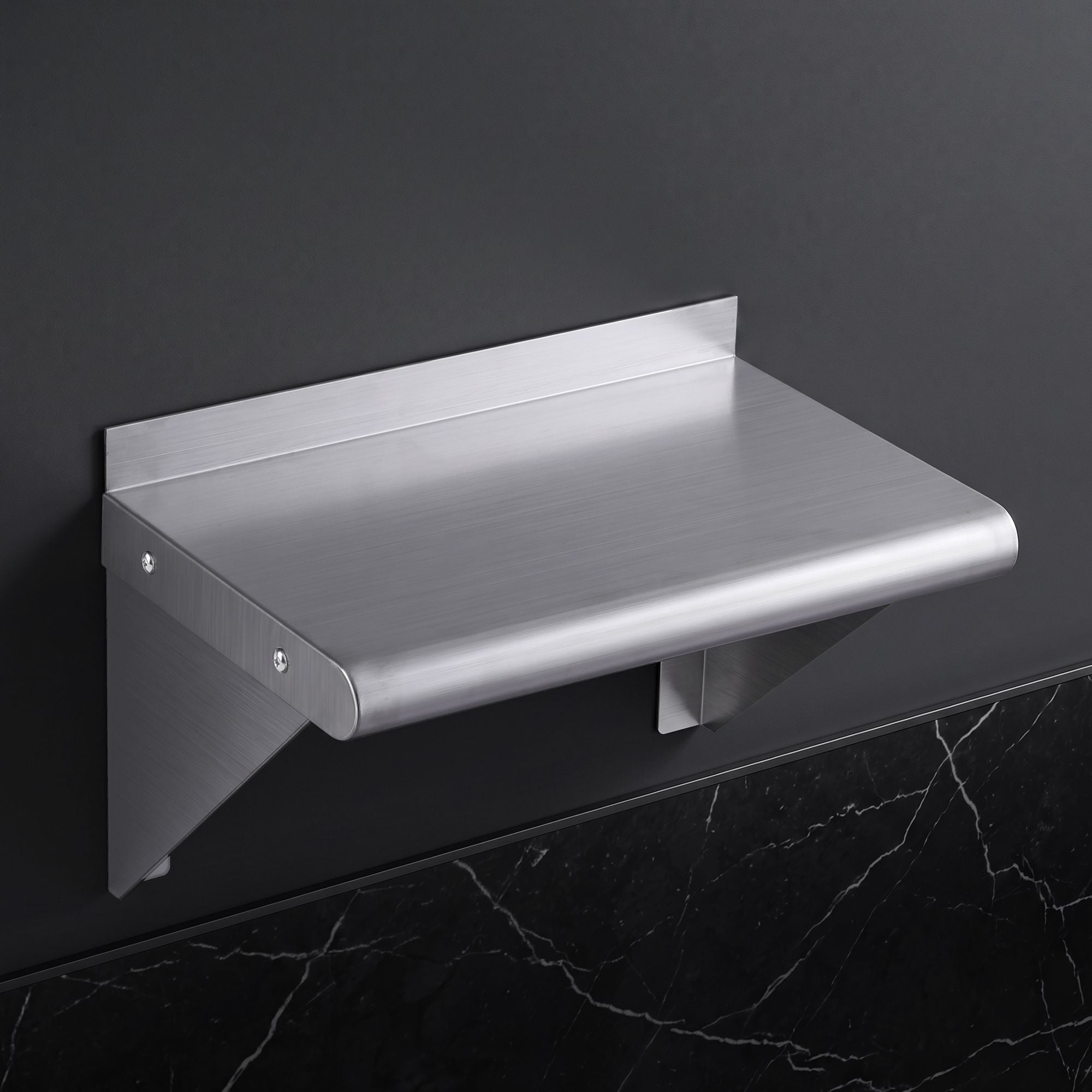 Cefito 410 x 250mm 430 Stainless Steel Compact Kitchen Wall Shelf Bedworld