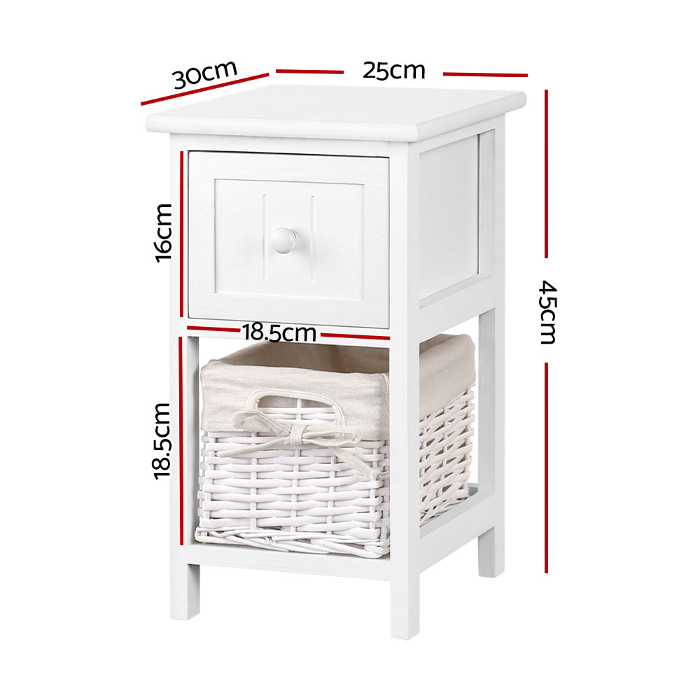 Artiss Bedside Table 1 Drawer