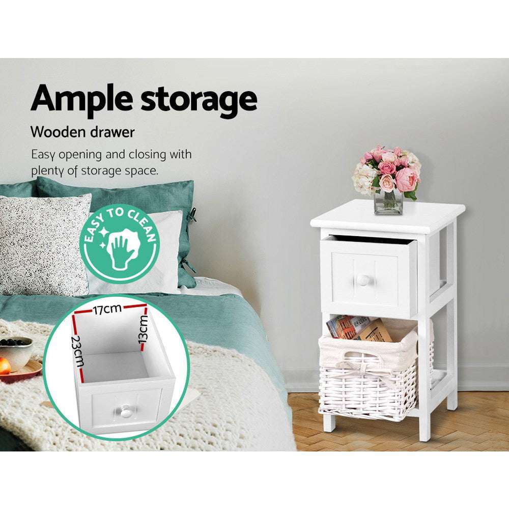 Artiss Bedside Table 1 Drawer