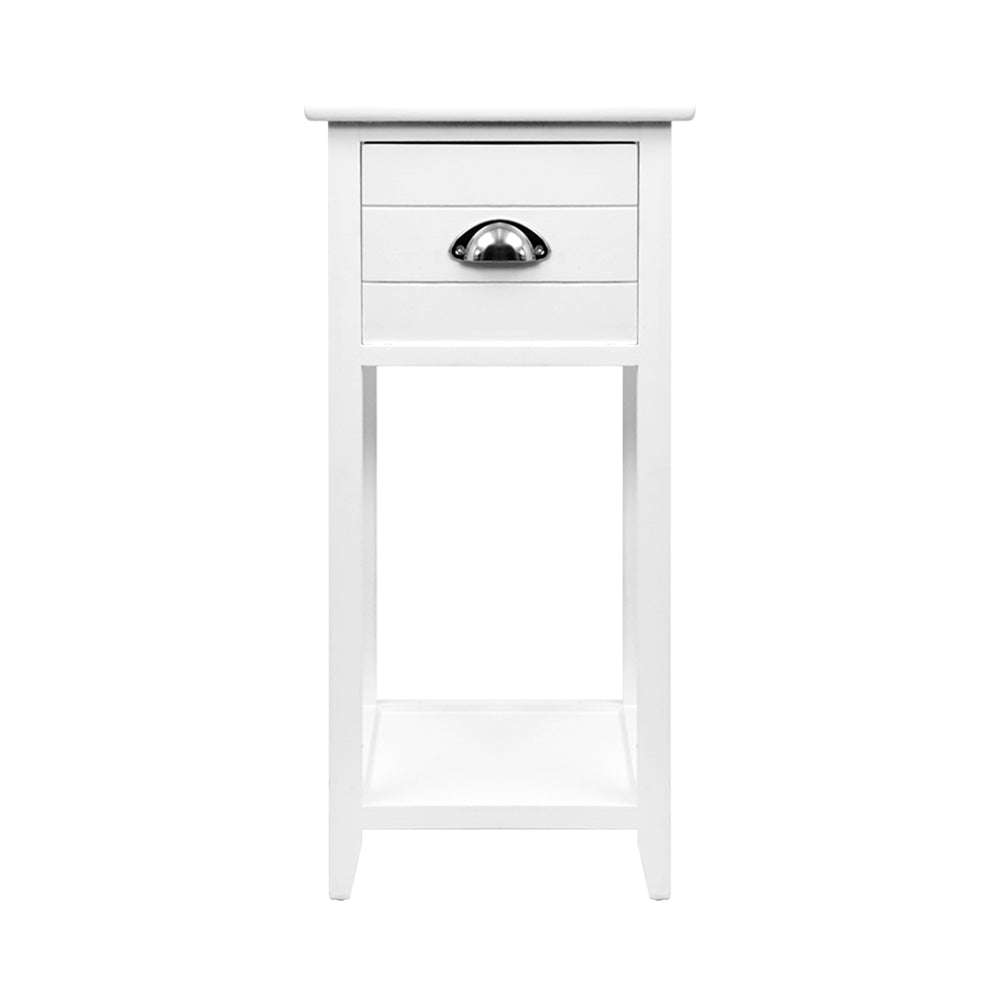 Artiss Bedside Table Vintage - THYME White