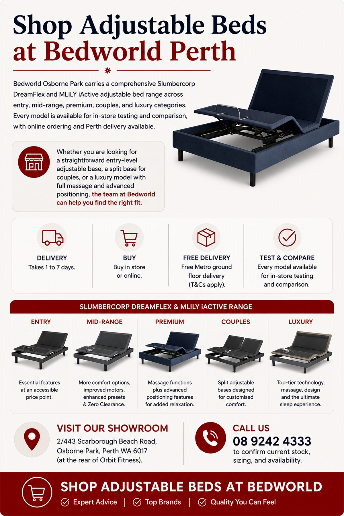 Shop Adjustable Beds at Bedworld 