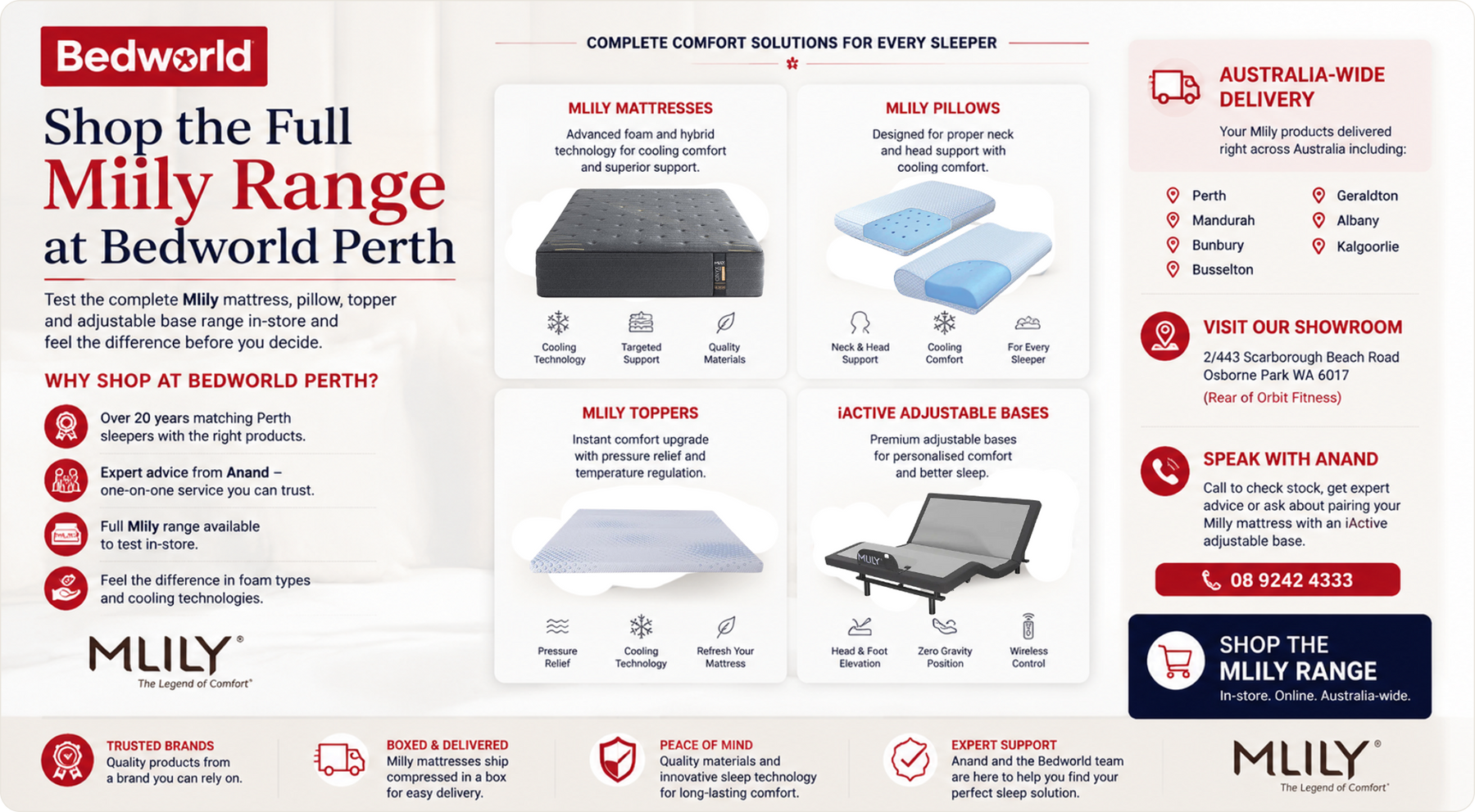 Shop the Full Mlily Range at Bedworld Perth