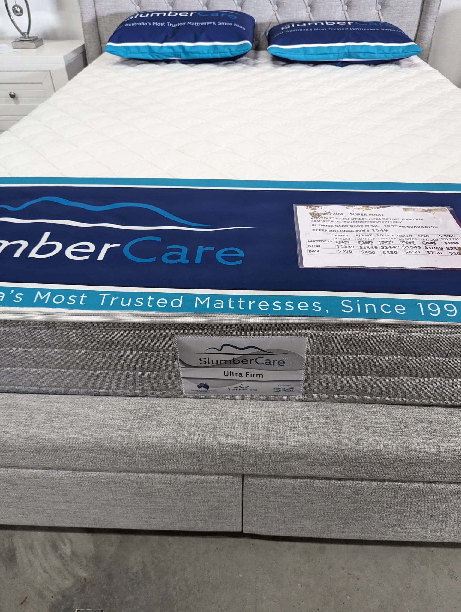 Slumbercare Ultra Firm Mattress - WA made