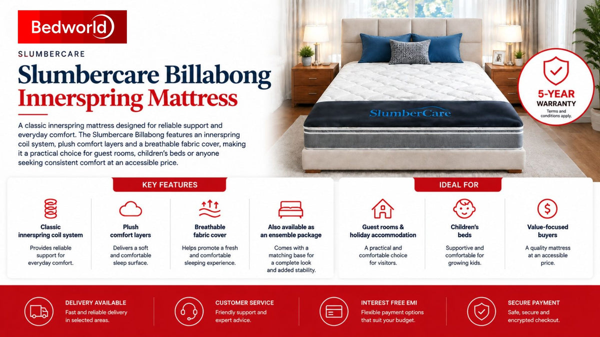 Bedworld Slumbercare Billabong Innerspring Mattress with 5-year warranty