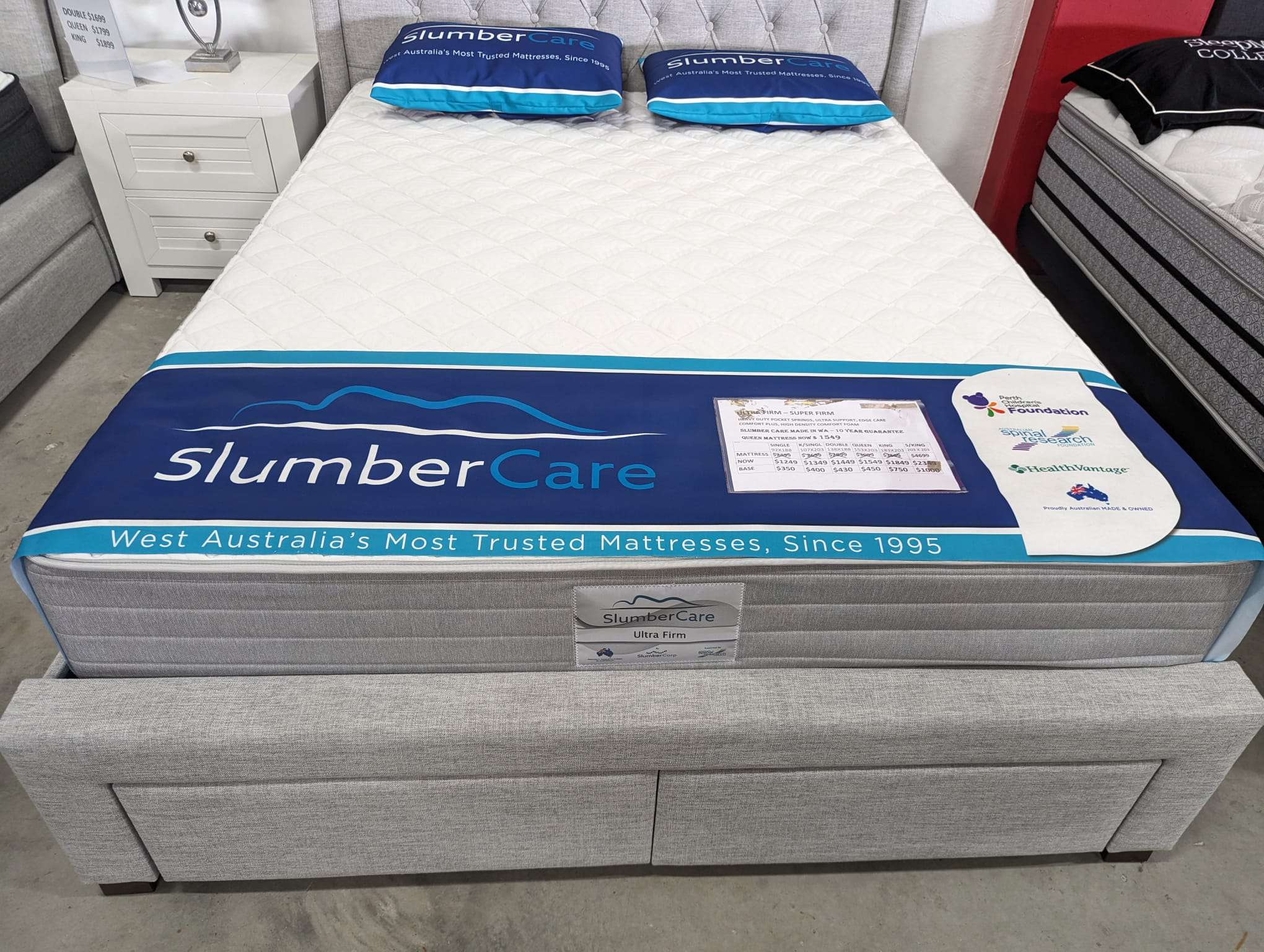 Slumbercare Ultra Firm Mattress - best firm mattress made in WA