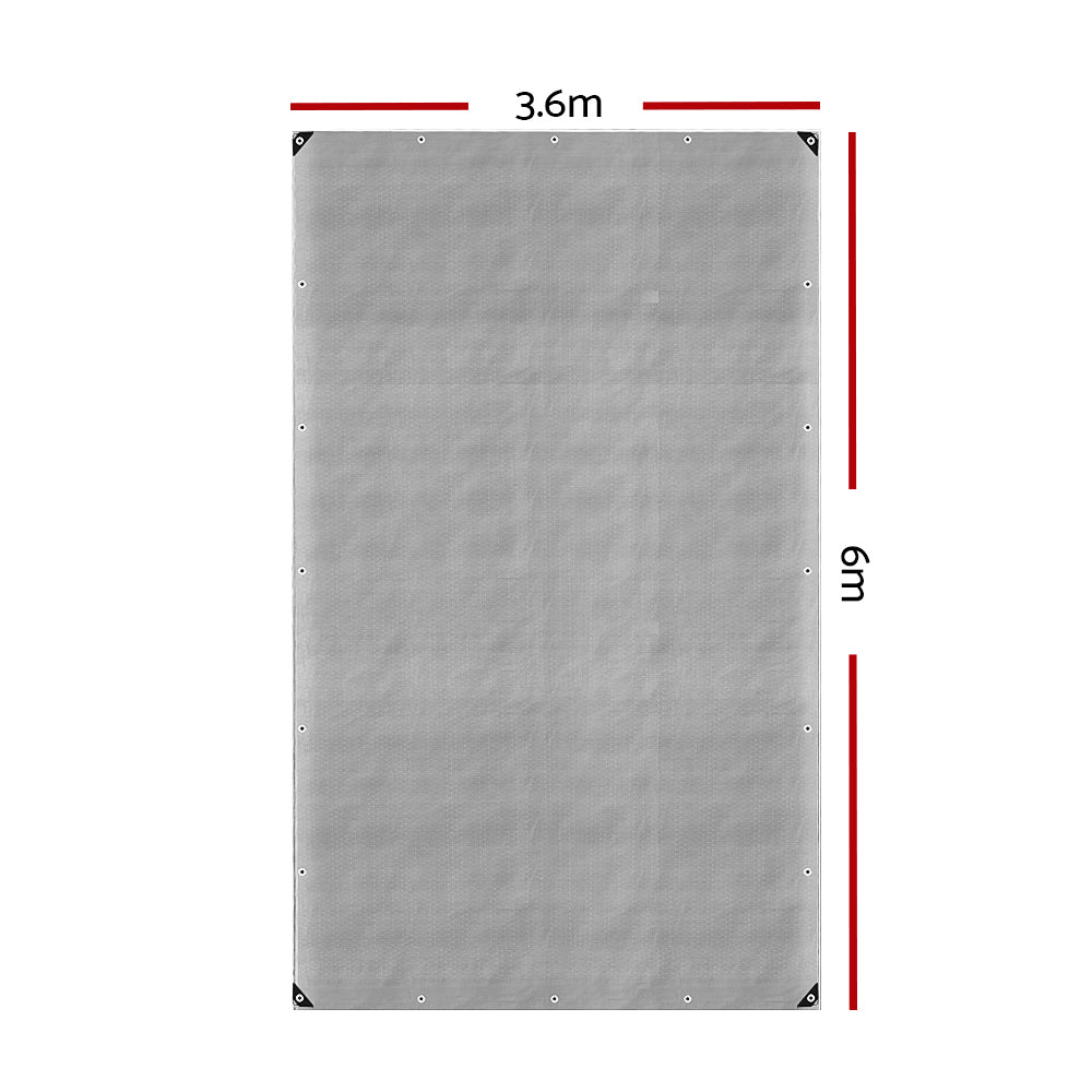Instahut Tarp Tarpaulin 3.6x6m Canvas Camping Heavy Duty Sun Cover Bedworld