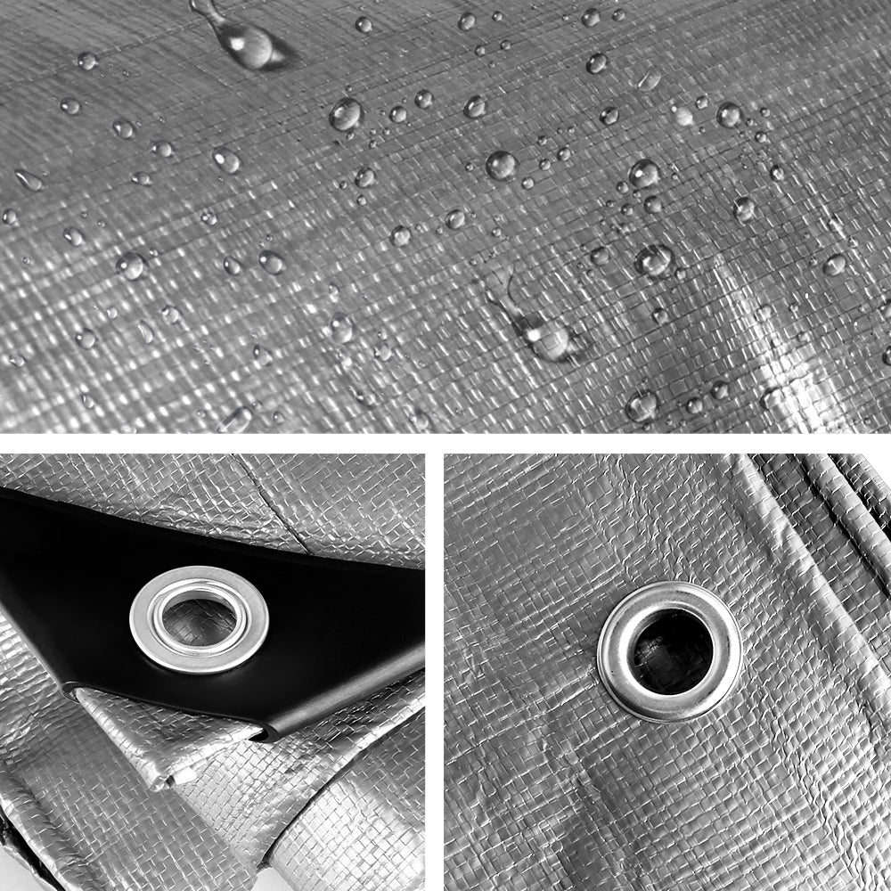Instahut Tarp Tarpaulin 3.6x6m Canvas Camping Heavy Duty Sun Cover Bedworld