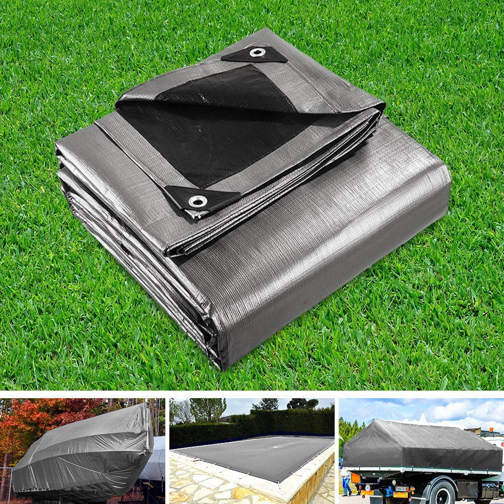 Instahut Tarp Tarpaulin 3.6x6m Canvas Camping Heavy Duty Sun Cover Bedworld