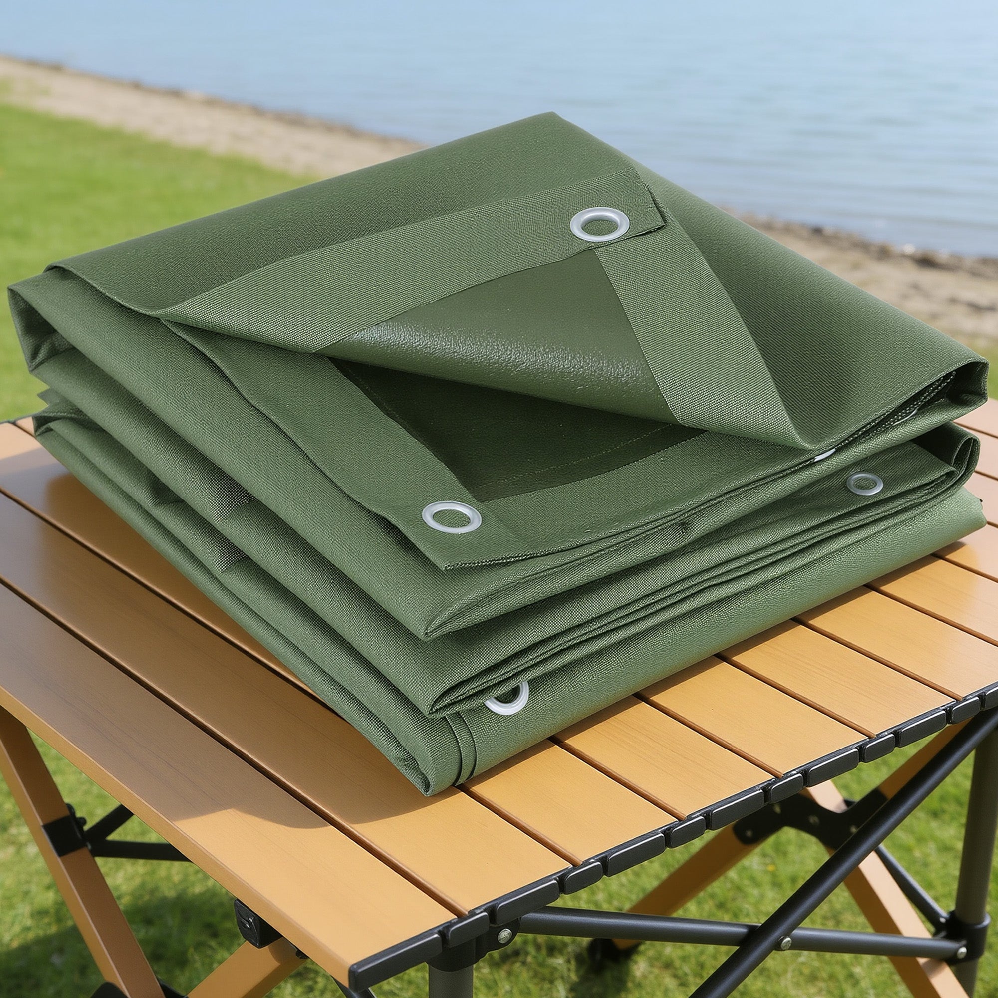 Instahut 3x4m Tarp Tarpaulin 600GSM Camping Canvas Heavy Duty Water Resistant Bedworld