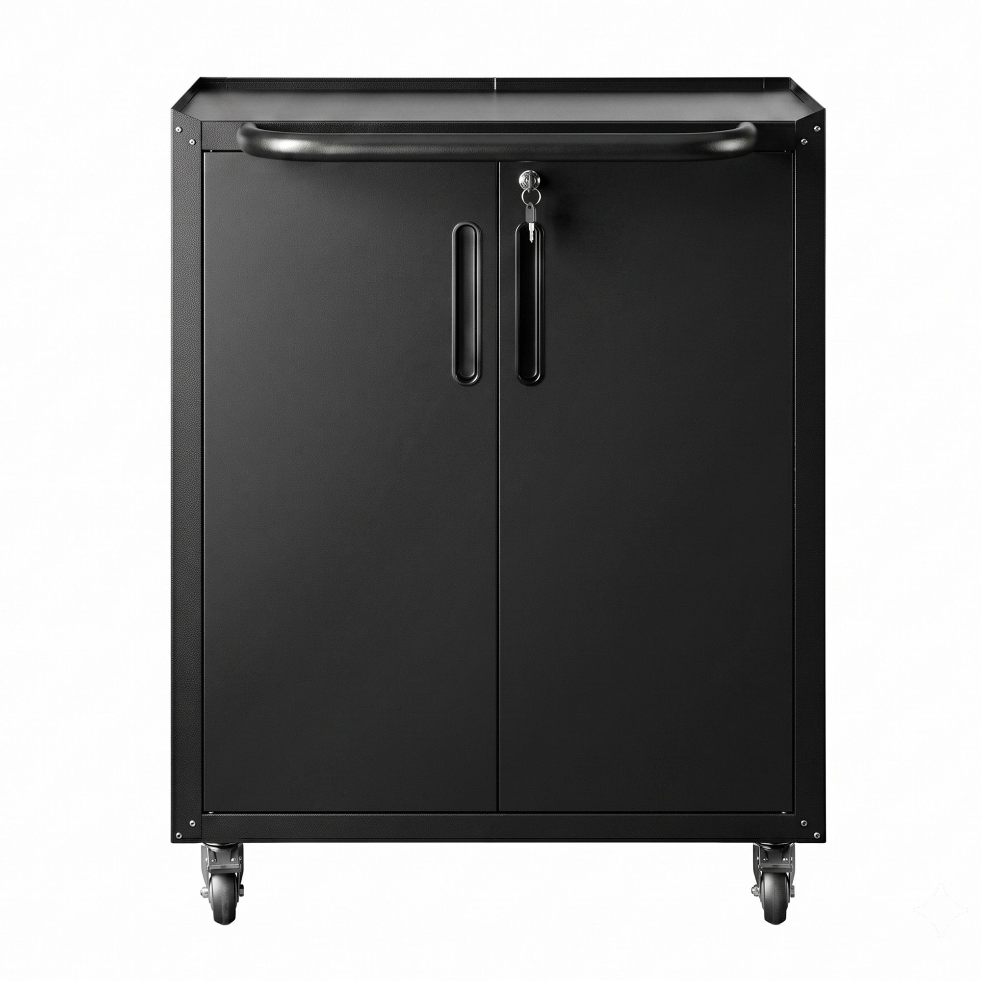 Giantz Rolling Tool Cabinet Heavy-Duty Storage Cabinet Adjustable Shelf Black Bedworld