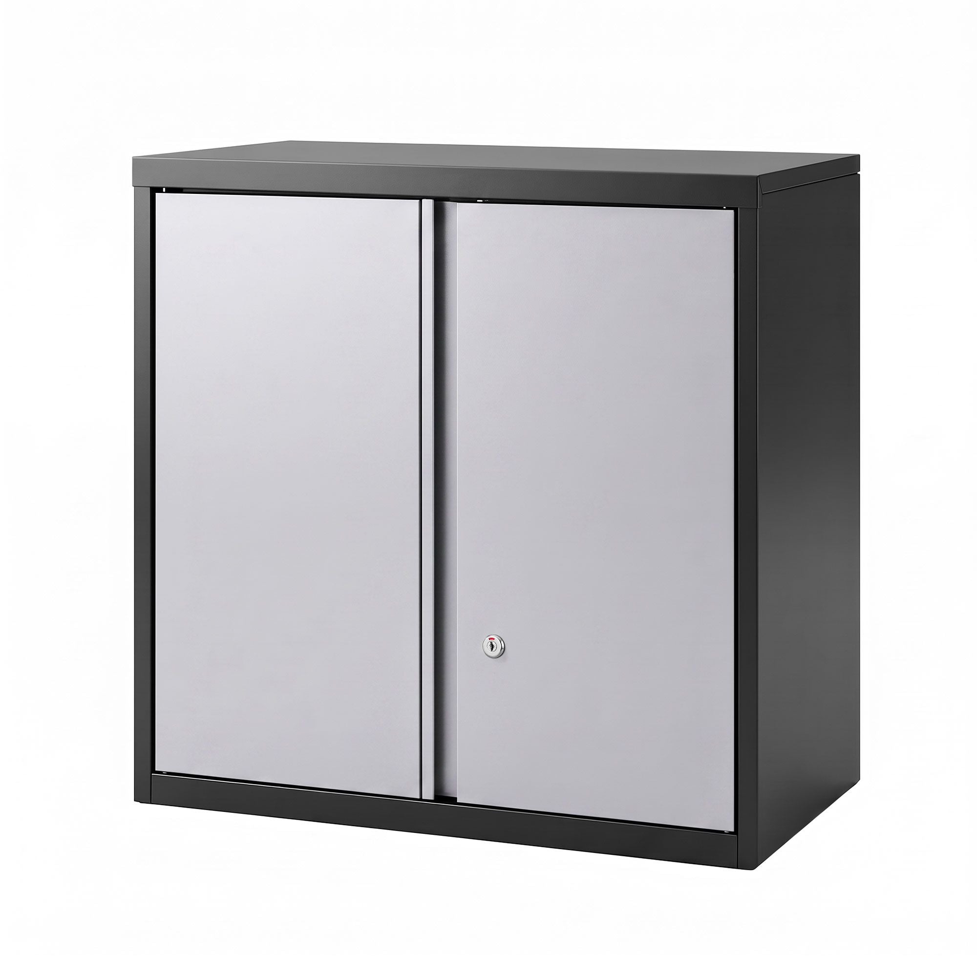 Giantz Steel Tool Cabinet Wall Mount Adjustable Shelf Garage Storage Lockable Black Grey Bedworld