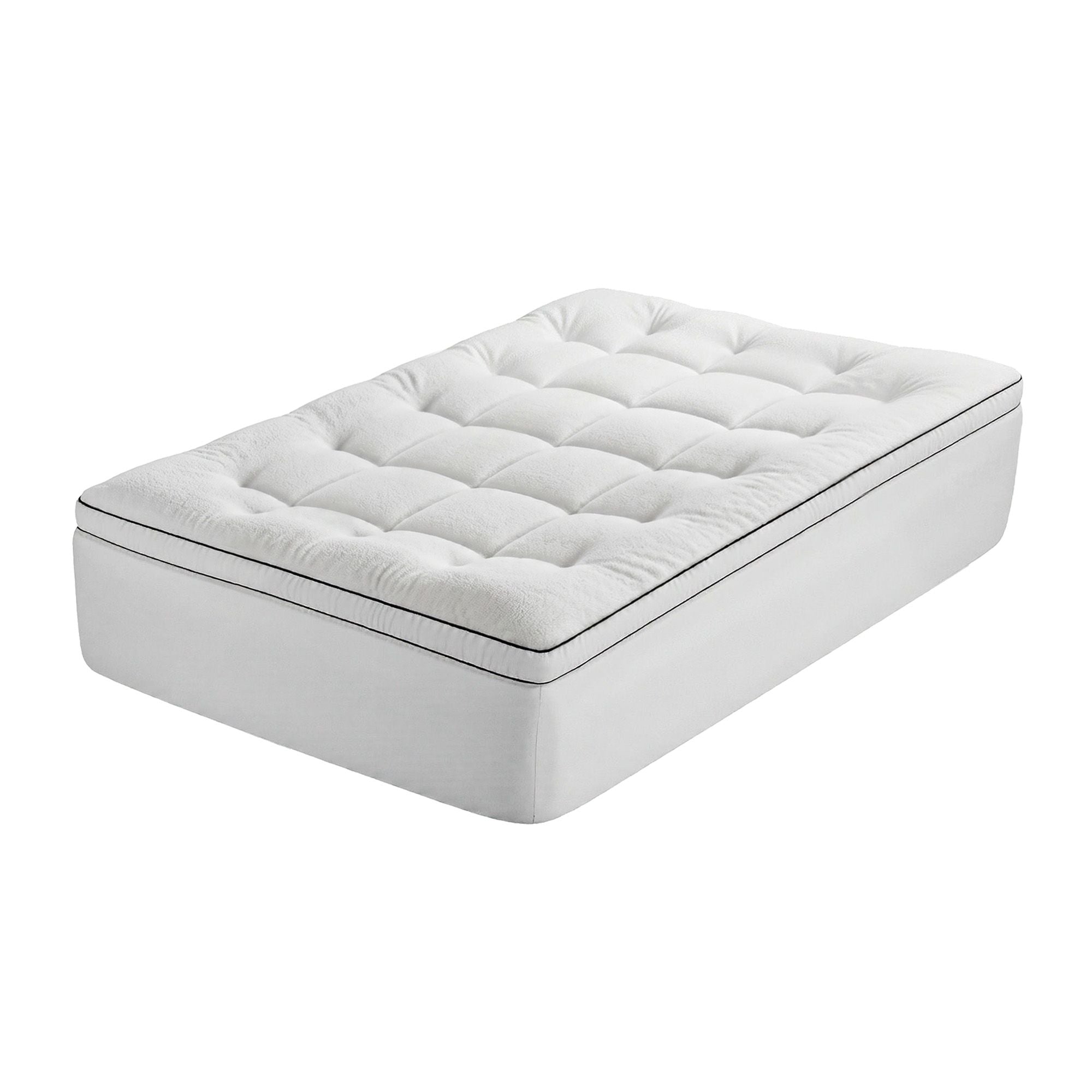 Giselle Bedding Single Mattress Topper 5cm Coral Fleece Bedworld