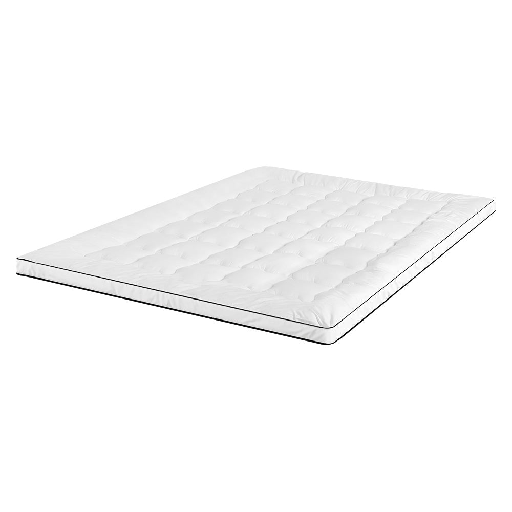 Giselle Bedding Pillowtop Mattress Topper 5cm Thick Mattress Pad for Back Pain Relief & Old Beds Machine Washable 500GSM Breathable Protector Double