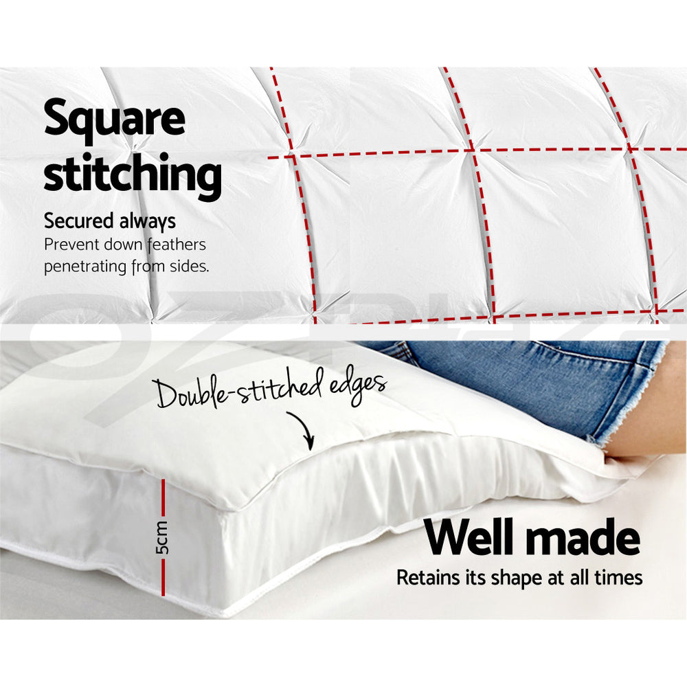 Giselle Bedding Pillowtop Mattress Topper 5cm Thick Pad for Back Pain Relief Washable Underlay Protector 1000GSM Microfibre Filling 45cm Deep Pocket Single