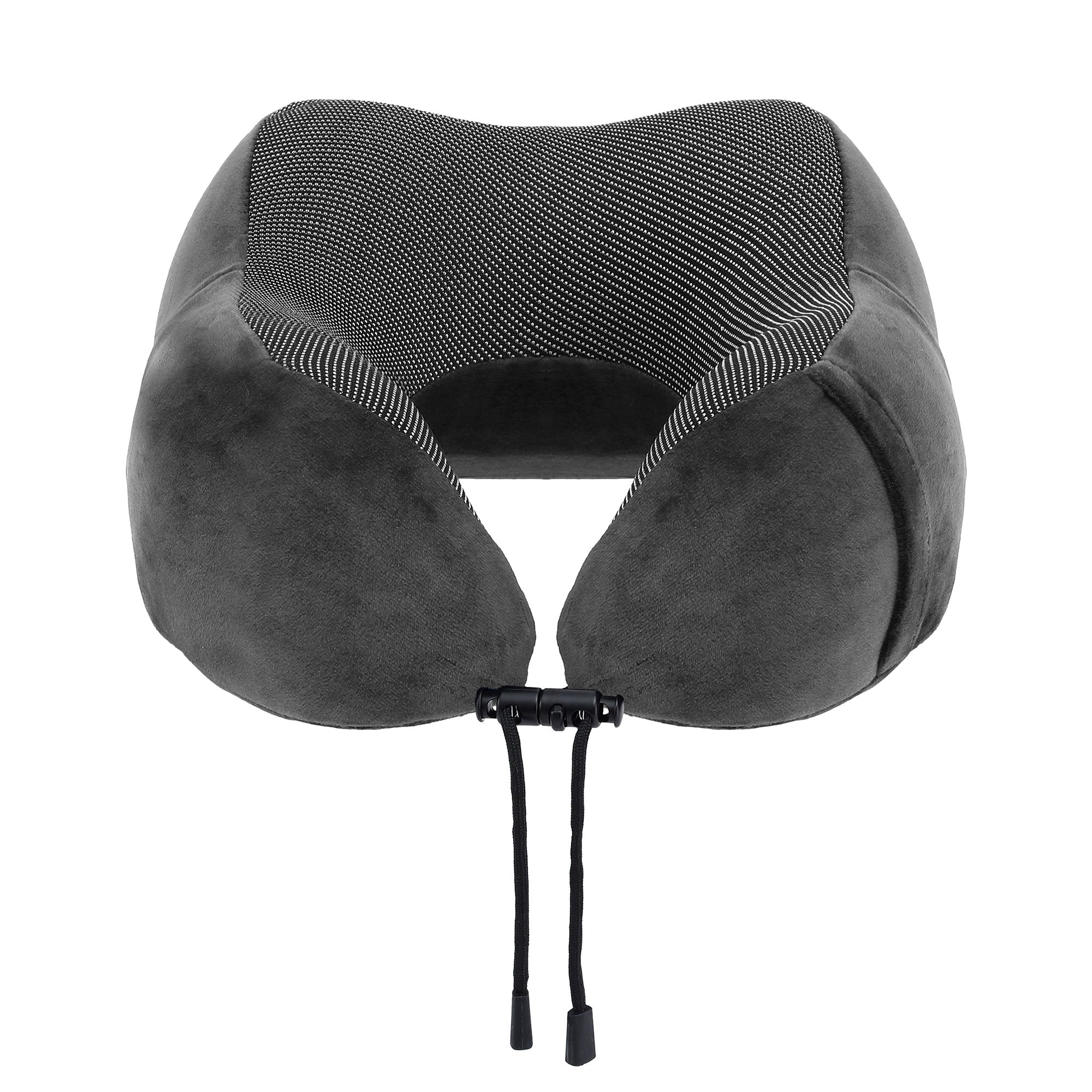 Wanderlite Travel Pillow for Airplanes Memory Foam Neck Pillows for Traveling, Soft & Washable Cover with Storage Bag, Portable Plane Accessories for Airplanes Offices Cars, Grey Bedworld
