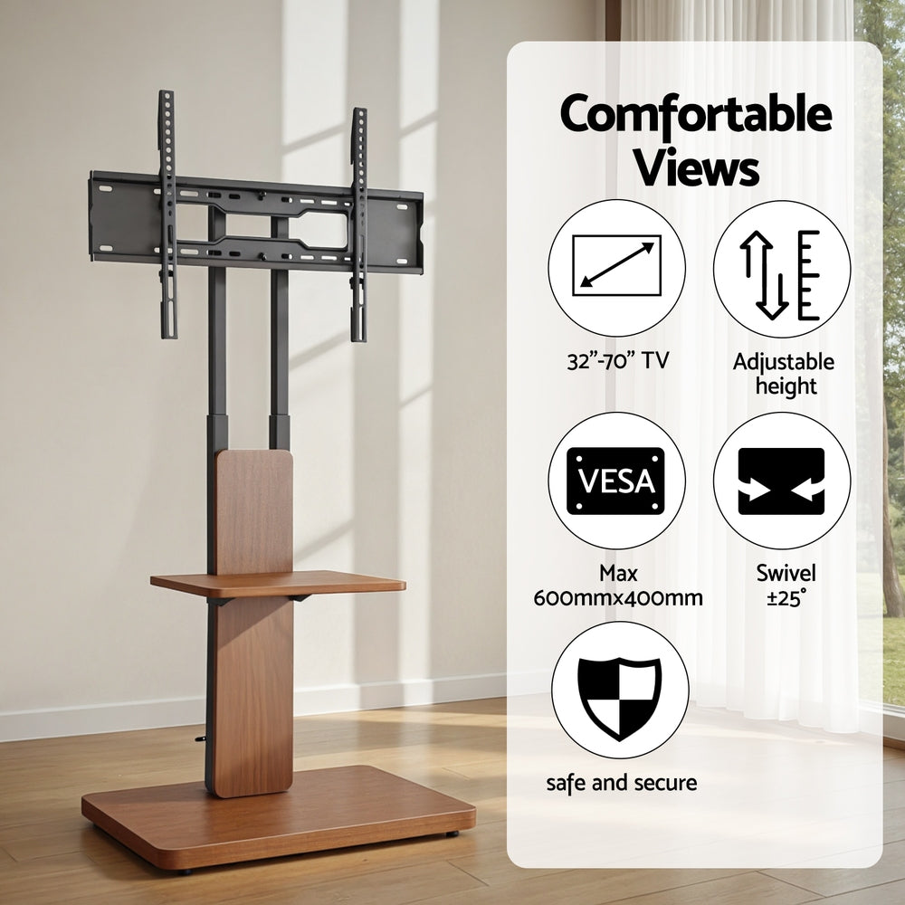 Artiss TV Stand 32-70 Wooden Tray Swivel Height Adjustable