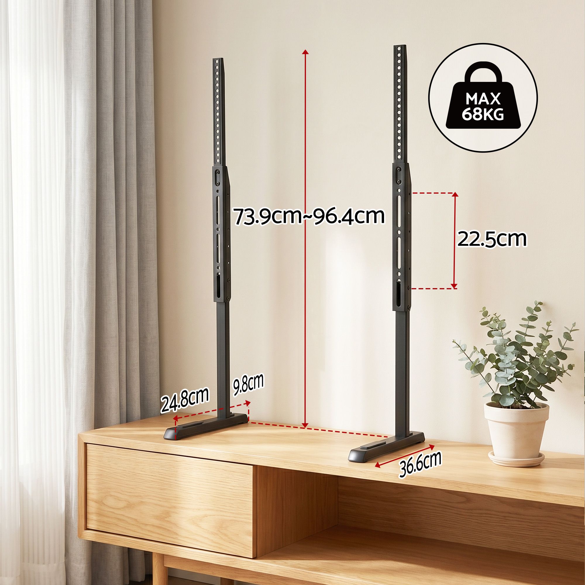 Artiss Universal TV Stand for 24-86 inch TVs LED Screen Table Top Desktop Mount Bedworld