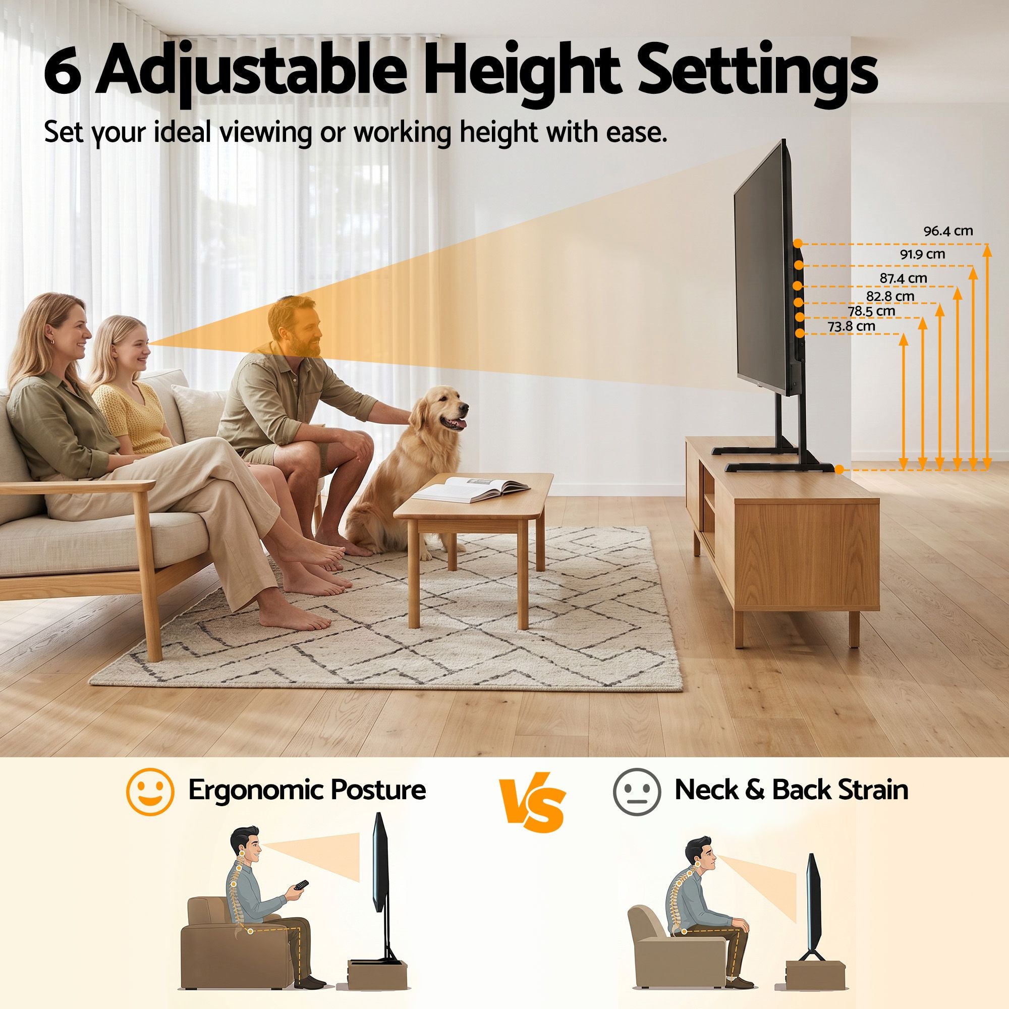 Artiss Universal TV Stand for 24-86 inch TVs LED Screen Table Top Desktop Mount Bedworld