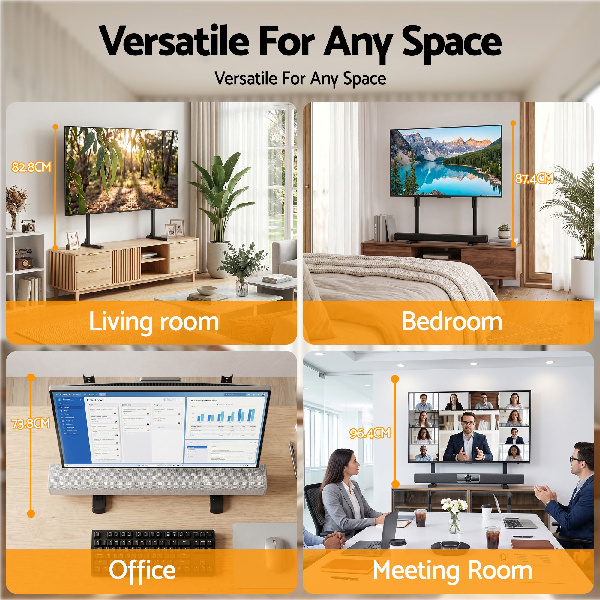 Artiss Universal TV Stand for 24-86 inch TVs LED Screen Table Top Desktop Mount Bedworld