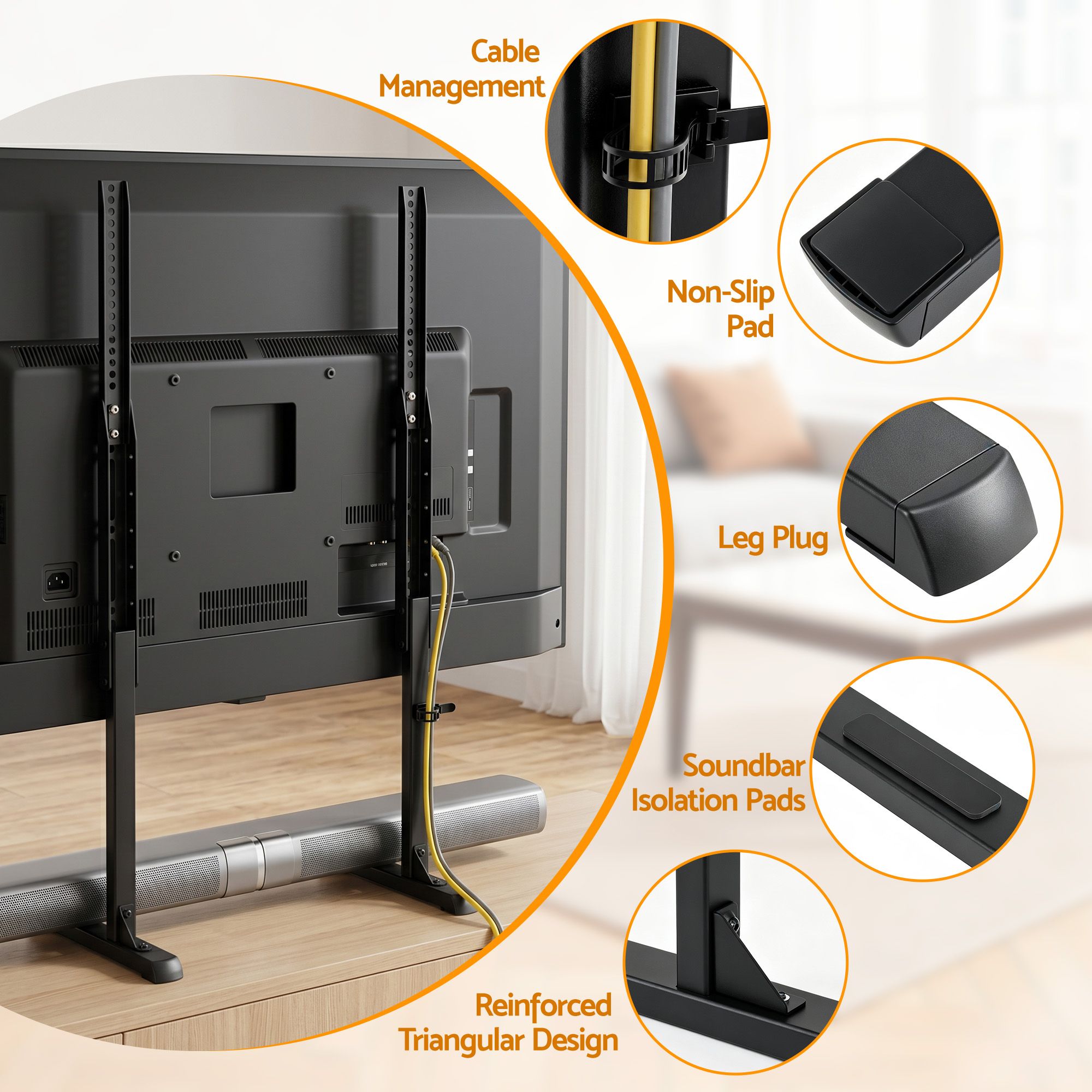 Artiss Universal TV Stand for 24-86 inch TVs LED Screen Table Top Desktop Mount Bedworld