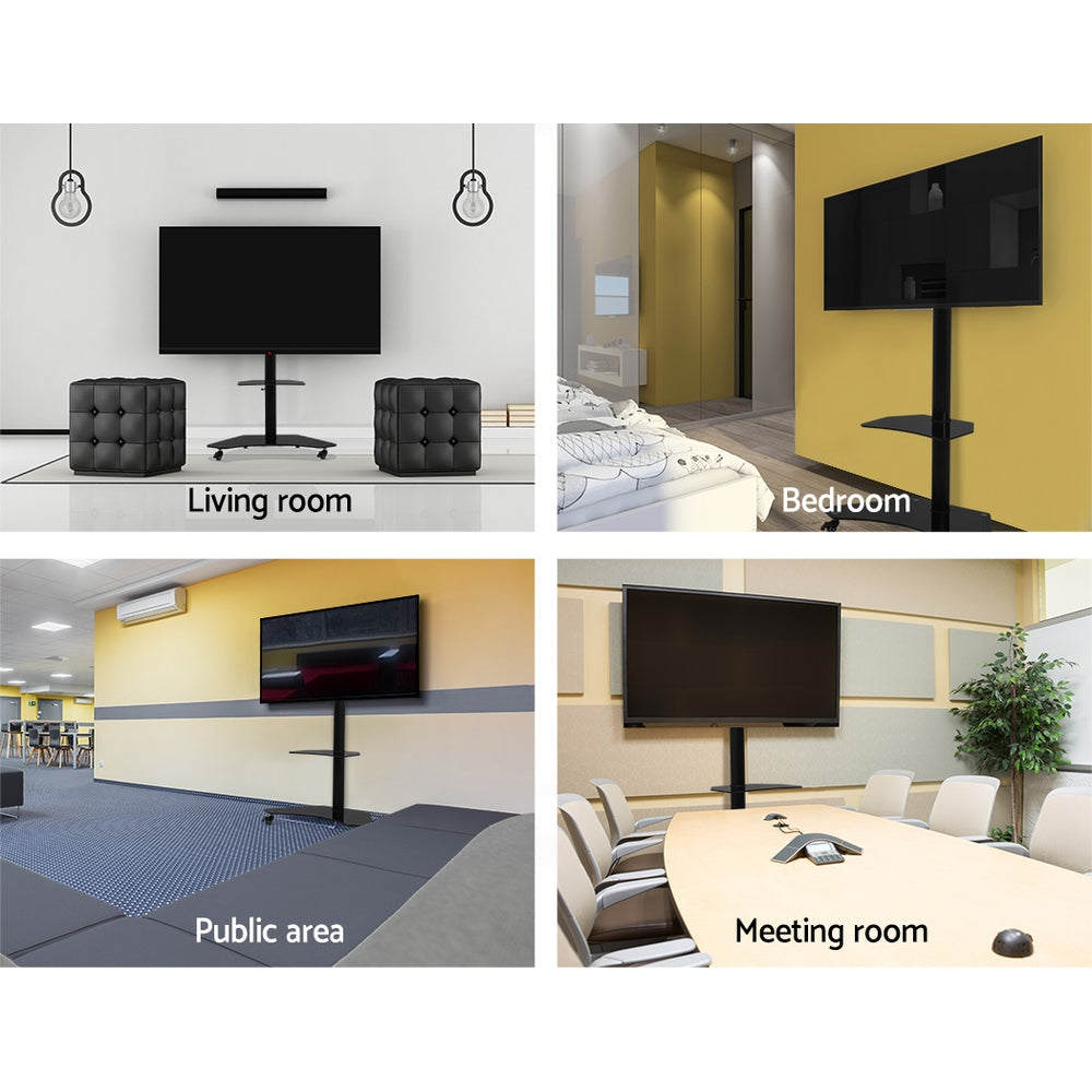 Mobile TV stand used in living room, bedroom, public area, and meeting room