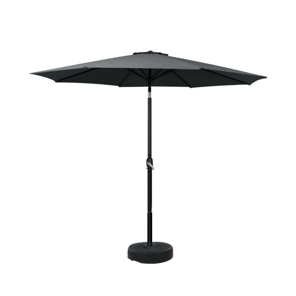 7m Base Beach Pole Garden Tilt Sun Patio UV Black