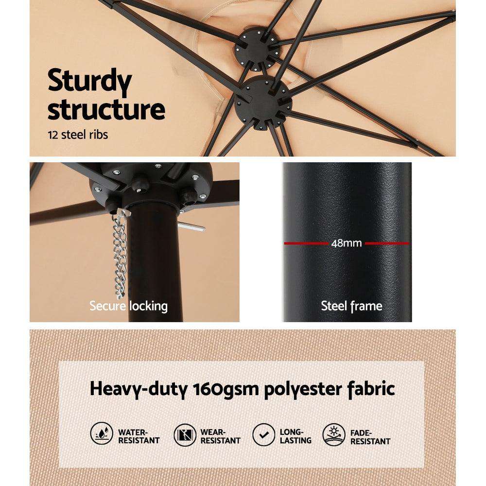 /Base Stand Beach Pole Garden Tilt Beige