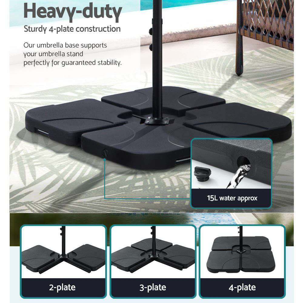 /Base Stand Beach Pole Garden Tilt Black