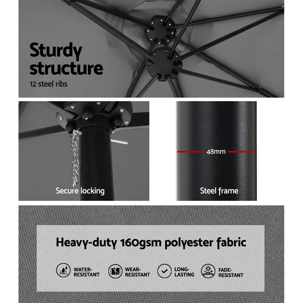 /Base Stand Beach Pole Garden Tilt Charcoal